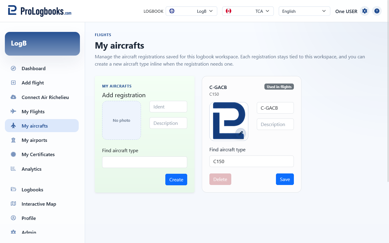 Create a custom registration from the first card