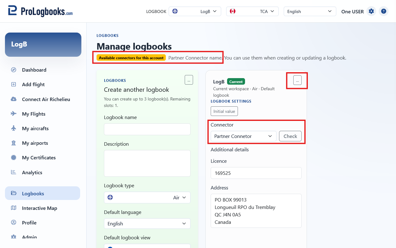 Use the card buttons and More settings carefully